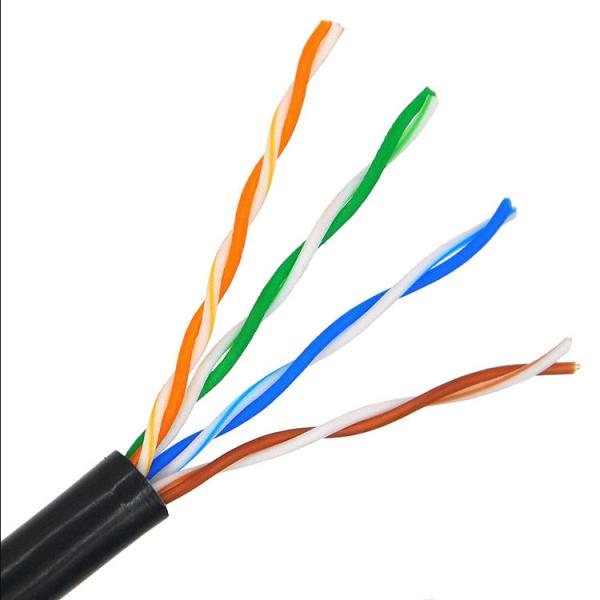 Quality 0.5mm 24AWG 4P Twisted Pair 1000 Ft Cat5e Ethernet Cable Wiring for sale