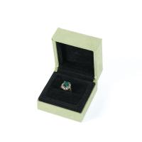 China Grass Green Flannel Gift Packaging Box For Ring Bracelet Jewelry factory