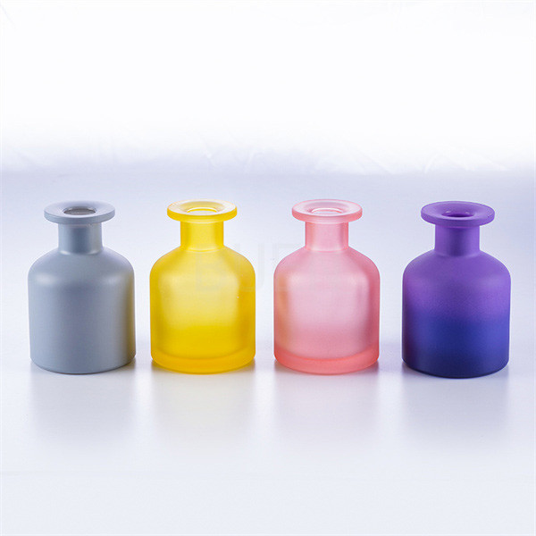 Quality Laser Engraving Glass Diffuser Oil Bottle Cylinder Purple 100ml for sale