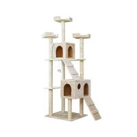 China Fashion Deluxe Wood Pet Furniture Diy Wooden Cat Scratching Post factory