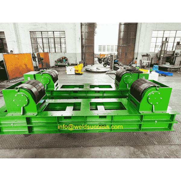 Quality 100T Tank Turning Rolls , Pipe Roller Stand With Wide PU Wheel Steel Band for sale
