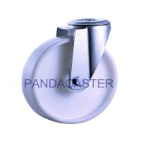 Quality 5 Inch White Polypropylene PP Wheel Bolt Hole Swivel Industrial Castors for sale