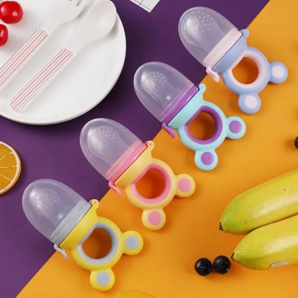Quality Portable Silicone Fruit Teether Tasteless , Multiscene Newborn Silicone Pacifier for sale