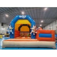 China Puncture Resistant Childrens Bouncy Castle With Slide Dogs Cartoon Theme factory