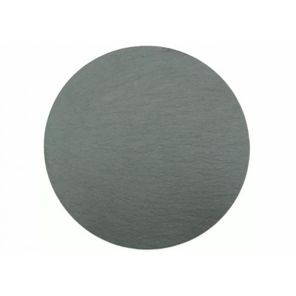 Quality Black Round Slate Placemats Diameter 22cm Natural Surface Eco Friendly for sale
