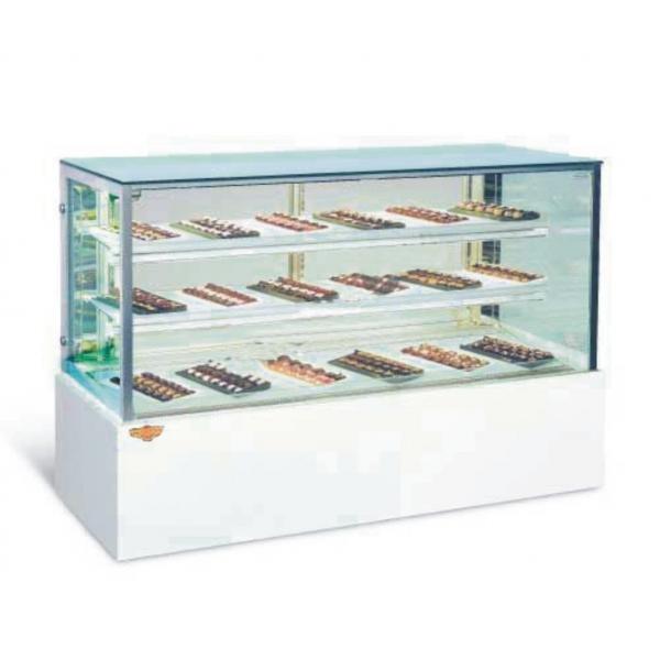 Quality Curved Glass Refrigerated Bakery Display Showcase With 2 / 3 Layers for sale