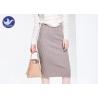 China Ribbed Back Slit Womens Knit Skirt Pencil Fitted Back Opening Wrap Middle Size factory