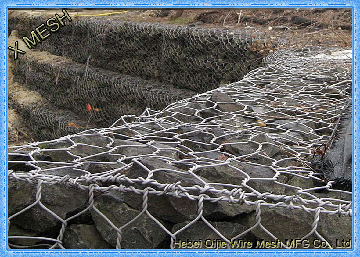 China ASTM A975 Standard Hot Dipped Galvanized Gabion Baskets For Erosion Control Projects factory