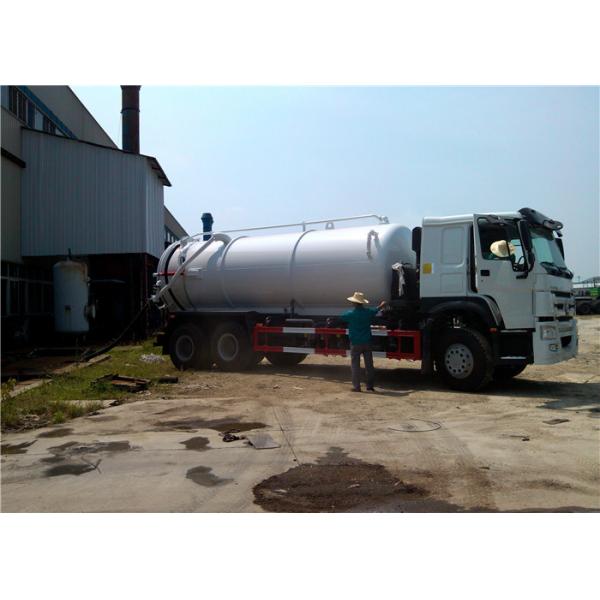 Quality Vacuum Sewage Tanker Truck Trailer 10 Wheels 16000L For Sinotruk HOWO for sale
