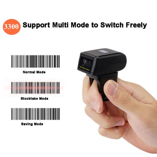 Quality Mini Wearable Ring Barcode Scanner 3 In 1 USB Wired 2.4G Wireless Bluetooth for sale