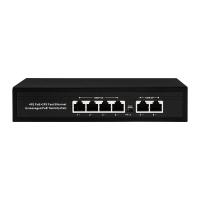 Quality 4 Port 10/100M Unmanaged PoE Switch With 2x100M Ethernet Uplink 60W Budget for sale
