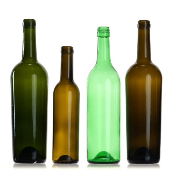 Quality Bulk Pressure Mouth Glass Wine Bottle Blue Empty 375ml Personalized for sale