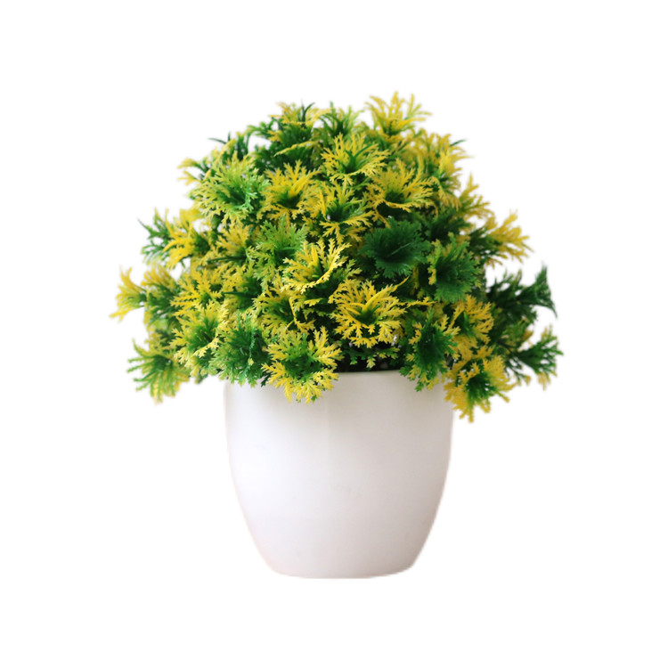 China Lightweight Small Potted Artificial Flowers Plastic Bonsai Plants factory