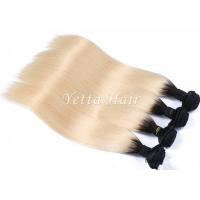 china 12'' - 30'' Length  6a Grade Ombre Human Hair Extensions Black / Blonde