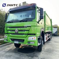 China HOWO 6x4 Garbage Truck Compactor Euro 2 Waste Disposal Garbage Rear Loader Truck Green Diesel  Model New factory