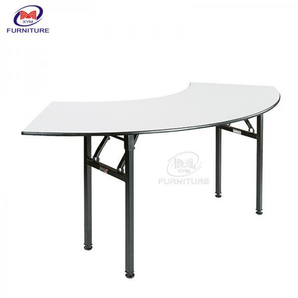 Quality Foldable Half Moon Hotel Banquet Table PVC Plywood combination for sale