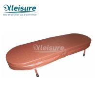 China Brown Oval Spa Lid Covers Vinyl Hot Tub And Spa Covers For Wooden Hot Tub Bathtub factory