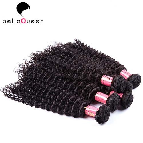 Quality Natural Black Curly Wave Mongolian Hair Extensions / Grade 6A Virgin Hair for sale