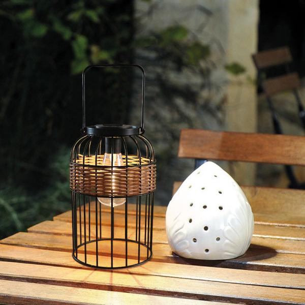 Quality Outdoor Solar Rattan Garden Lanterns Waterproof 3500K Warm White for sale