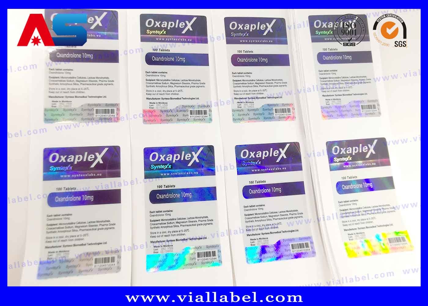 China Custom Private Vial Label Masteron , Aluminum ZipLock Pouch With Label Sticker Hologram factory