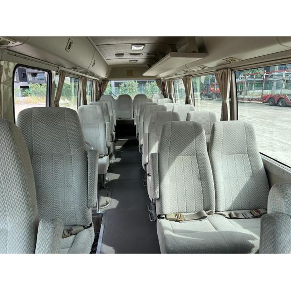 Quality ISO Used 20 Passenger Bus , Manual Transmission Toyota Coaster Used Bus for sale