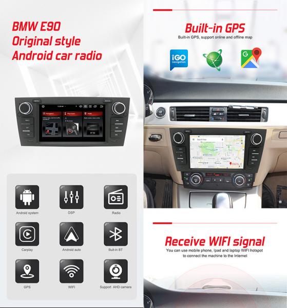 Customized 7 Inch Android Car Stereo With RGB Button Light Wireless Carplay