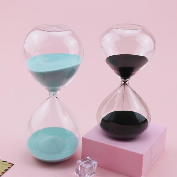 Quality Flat Glass Hourglass 60 Minute Sand Timer ISO9001 approved for sale