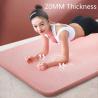 China Beginner Gym Pilates Exercise 20mm Widened Lengthened Home Fitness Non Slip NBR Yoga Mat factory