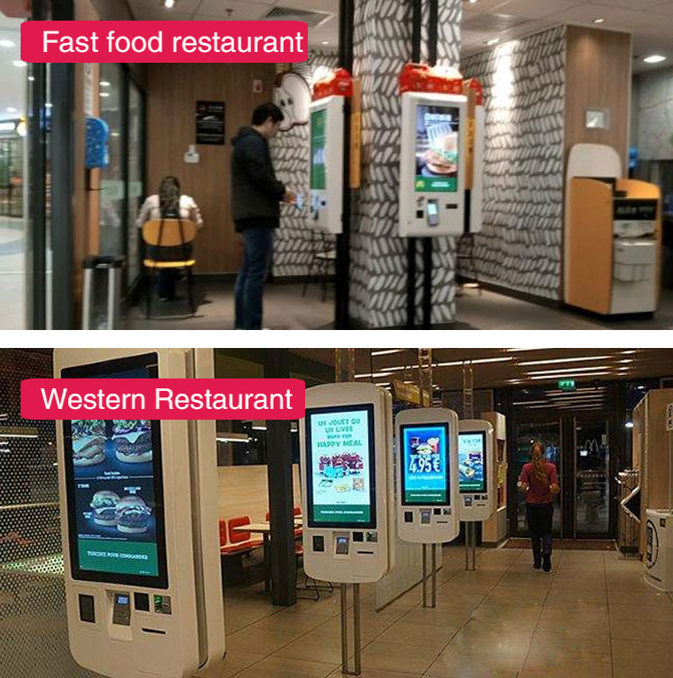 Floor Stand 32 inch Self Ordering Automated Touch Screen Payment Kiosk ...