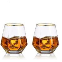 China 12 Oz Clear Diamond Old Fashioned Glass Party Gifts Rock Whiskey factory