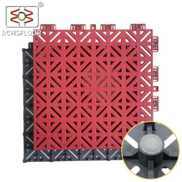 Quality Polished Basketball Court Interlocking Plastic Floor Tiles OEM ODM for sale