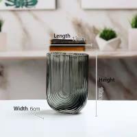 China 18cm Style Glass Vase The Perfect Addition to Your Modern Glass Collection for Living Room Bedroom Home Decor factory