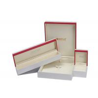 China White & Red Modern Jewelry Box  , Plastic + Paper + Velvet Women'S Jewelry Box factory