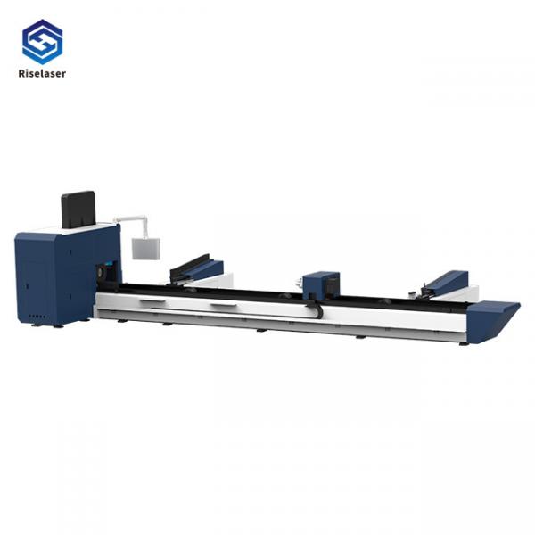 Quality CNC Control Fiber Laser Pipe Cutting Machine , Silver Fiber Optic Laser Cutter for sale