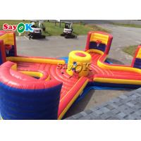 China Inflatable Backyard Games 38*14ft Inflatable Sports Games Bungee Run Basketball Toss Game 4 People For Amusement Park factory