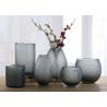 China Gray Decorative Glass Vases Clear European Style Diversified Size factory