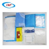 Quality Nonwoven Surgical Caesarean Drape Pack Fabric Blue EN13795 Standard for sale