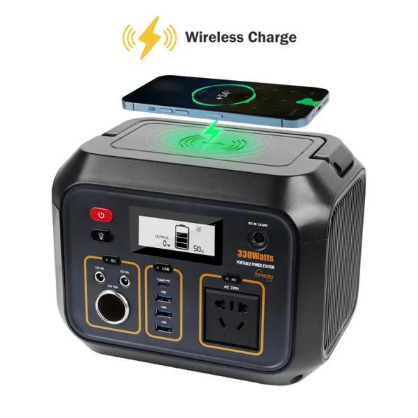 Quality Self Driving Camping Portable Power Station 330W 317.4Wh Wireless Charging Power for sale