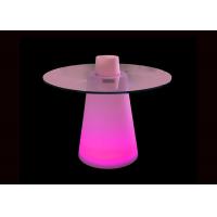 Quality Colors Changing Glass Top LED Cocktail Table High Standing Poseur Bar Club Use for sale