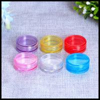 China Round Plastic Cosmetic Cream Jar Small Make Up Cotainers Colorful 2g Capacity factory