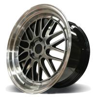 China Aftermarket Black 17 Inch Staggered Rims for sale