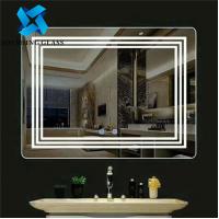 China LED Lighted Bathroom Magnifying Mirror Wall Mounted 3000K 4000K 5000K 6000K factory