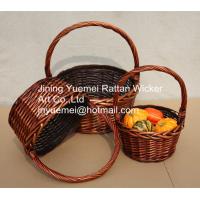 China wicker picnic basket wicker fruit basket wicker food basket with handle factory