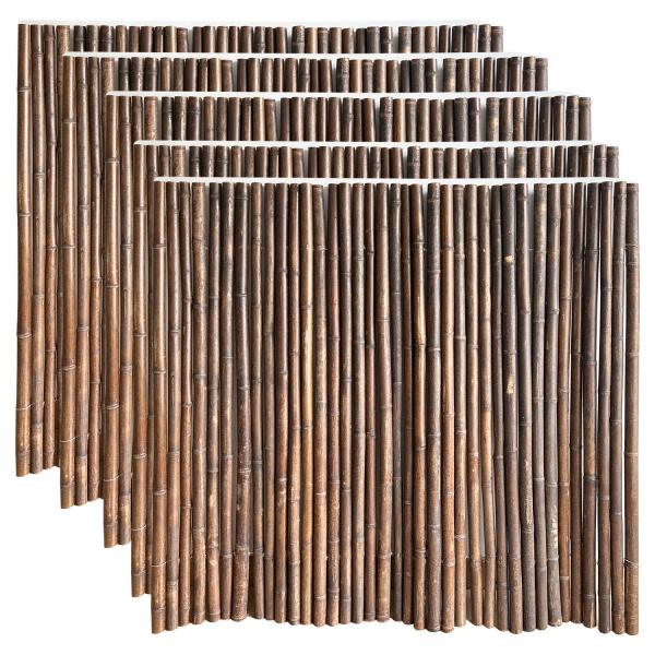 Quality Natural Coloured Bamboo Screening 240cm Garden Bamboo Rolled Fence for sale