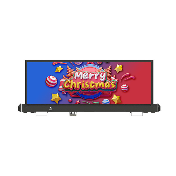China Auto Dimming P3.3mm Taxi Roof LED Display Advertising Taxi Sign For Car Roof factory