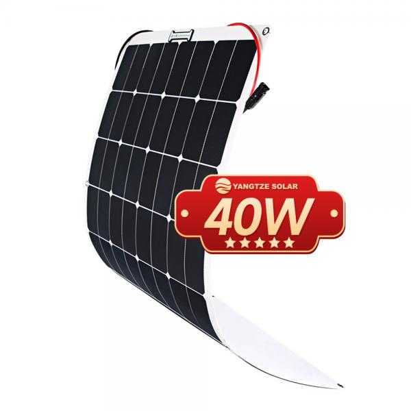 Quality 40 Watt Mini Flexible Solar Panel Portable IP68 Waterproof For Caravan for sale