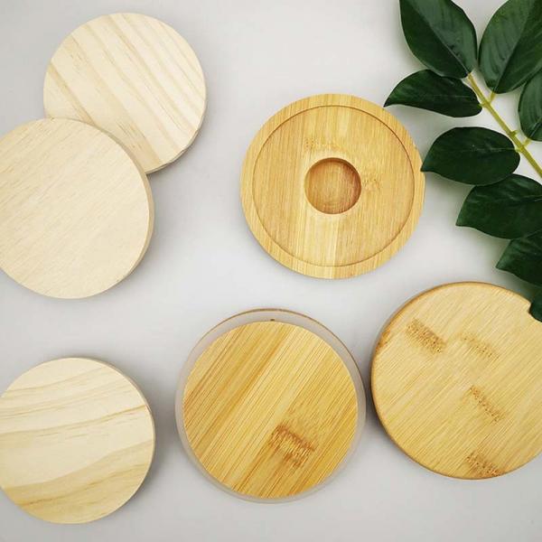 Quality Mildewproof Custom Wood Lids Cereals Biscuits Storage Jars Home Kitchen Use for sale