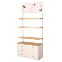 Quality Cosmetic Point Of Purchase Pop Display Wood Makeup Display Stand for sale