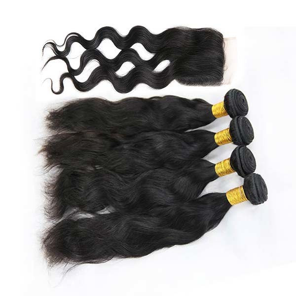 Quality 4 Bundles Of Malaysian Virgin Hair Extensions Clean Weft Natural Appearance for sale