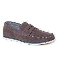 Quality Fashion Mens Slip On Leather Sneakers PU Upper Durable Brown Casual Loafers for sale